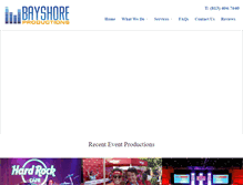 Tablet Screenshot of bayshoreproductions.com